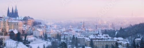 Snowy Winter Prague Panorama
