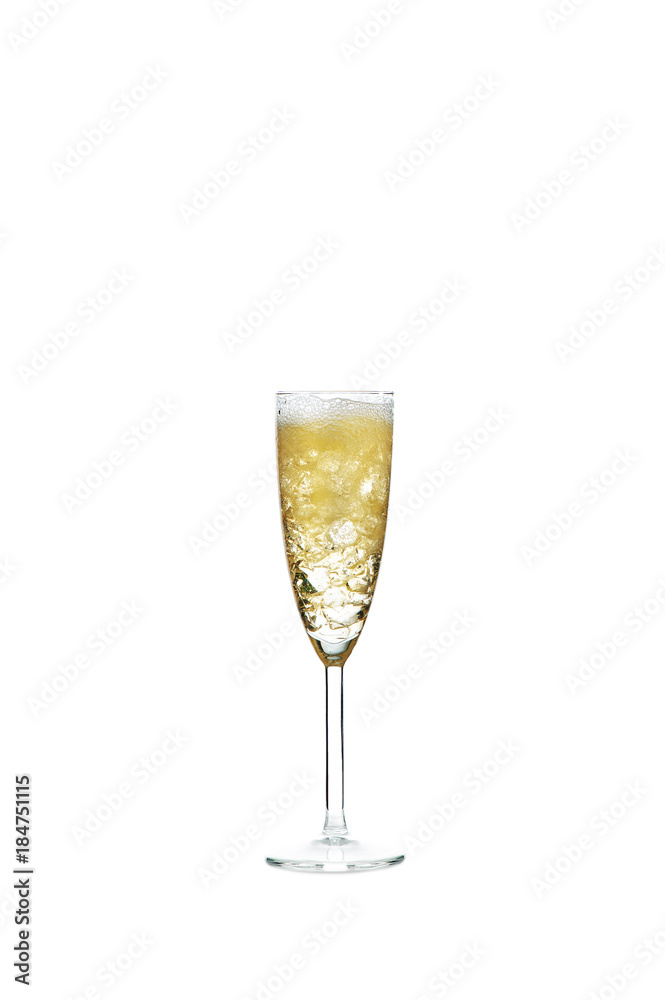 Glass of champagne isolated on a white background Glass of champagne isolated on a white background