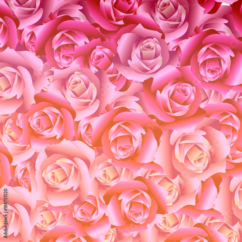 illustration of bouquet of roses background