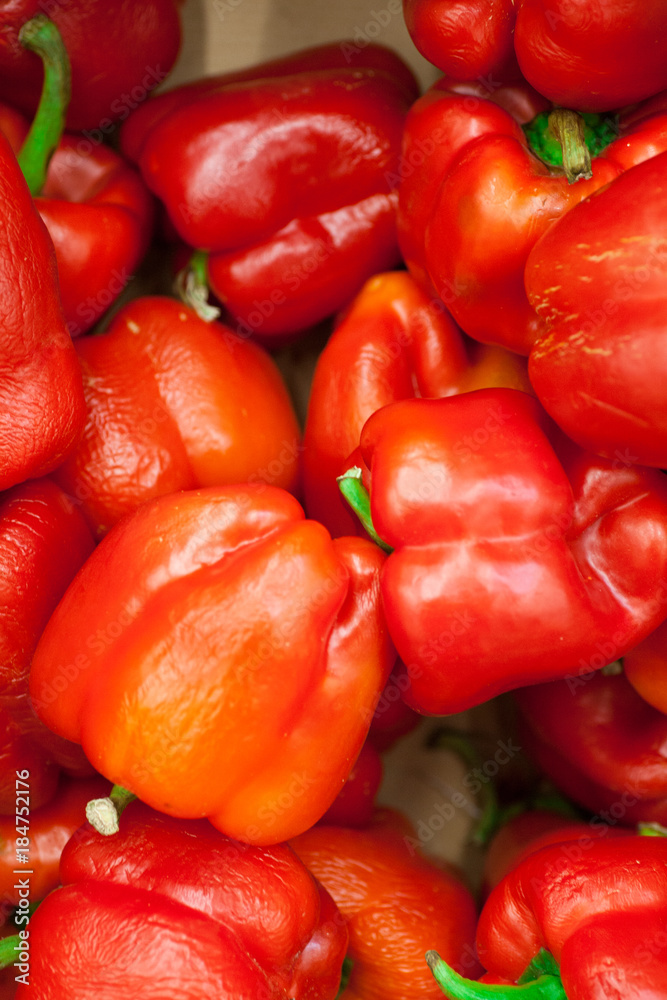 colorful bell peppers, natural background colorful bell peppers, natural background