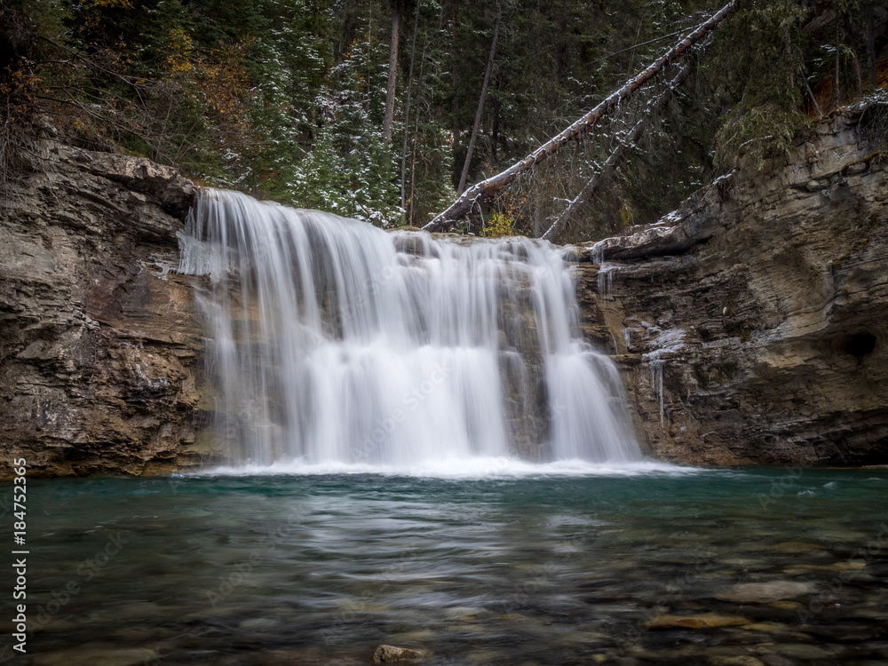 Fototapeta premium Upper falls at Johnston Canyon in Banff National Park. 