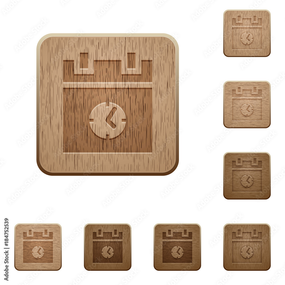 schedule event time wooden buttons schedule event time wooden buttons