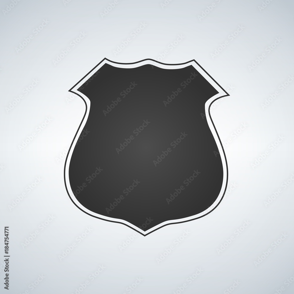Police badge blank template vector icon illustration Police badge blank template vector icon illustration