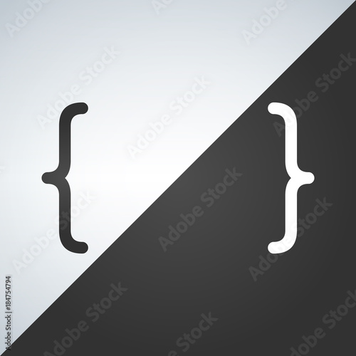 The curly Bracket icon. Quo...
