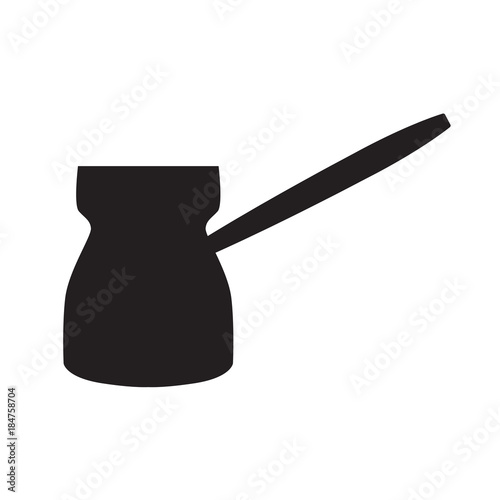 cezve turkish coffee maker icon- vector illustration