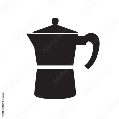 coffee percolator, maker, moka icon- vector illustration photo