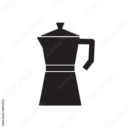 coffee percolator, maker, moka icon- vector illustration