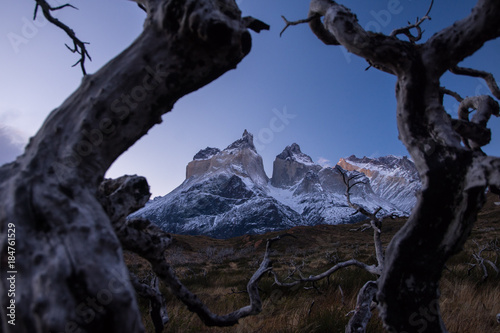 Torres del Paine in Patagonia sunset