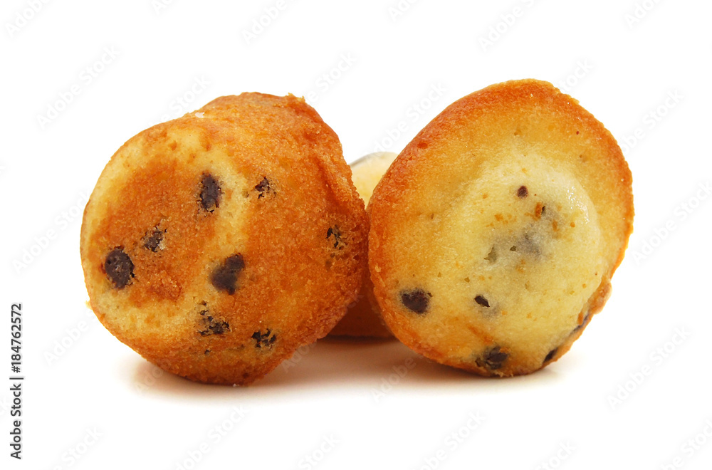 Fresh chocolate chip muffin close up. Fresh chocolate chip muffin close up.
