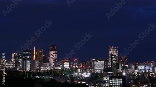 東京夜景　タイムラプス　4k photo