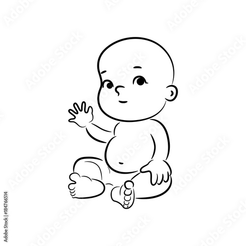 Outlines baby sitting