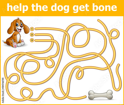 Help the dog get bone photo