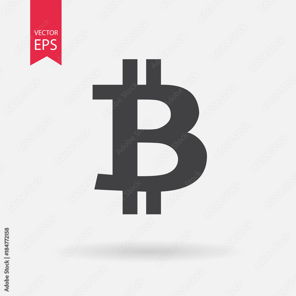 Obraz premium Bitcoin vector icon. Payment Cryptocurrency logo. Crypto currency sign, virtual electronik, internet money. Bitcoin embleme isolated on white. Monochrome concept. Flat design for web site, mobile App.