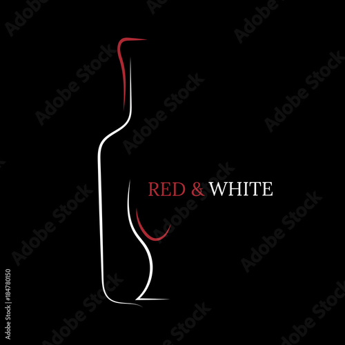 Wine logo line design for your project eps 10 vector