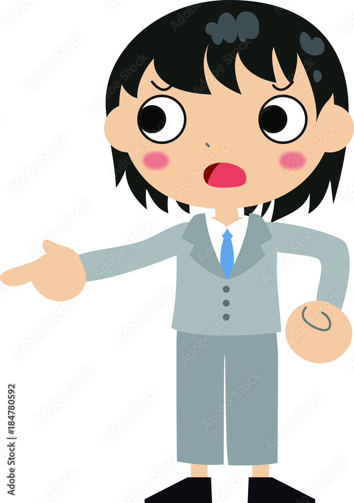 Child's office worker point out