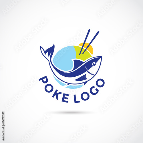 Poke Food Logo Logo Design. Vector Illustrator Eps. 10