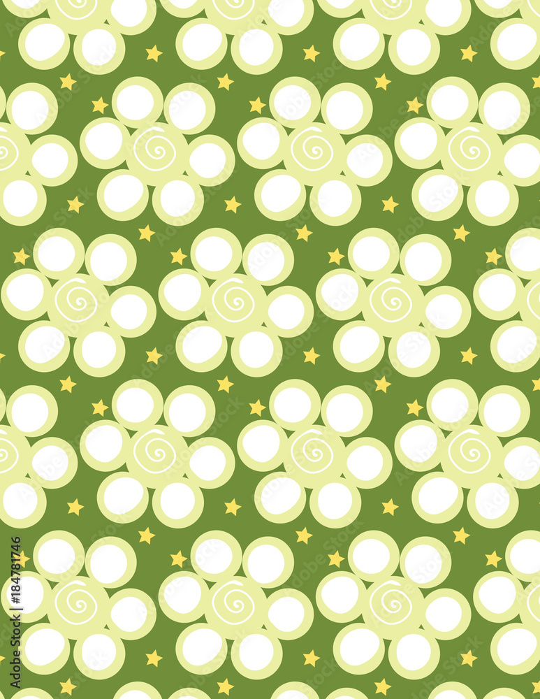flower pattern Green flower pattern Green