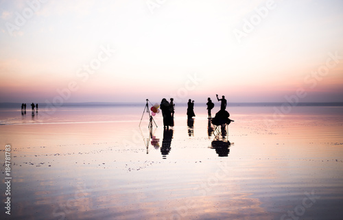 sunset and photo shoot in salt lake