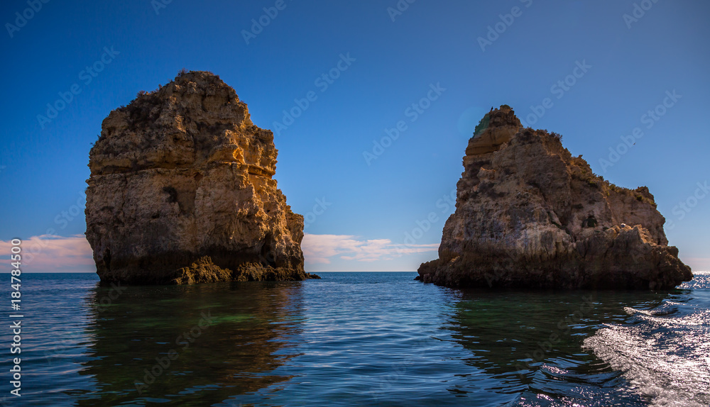 Lagos Caves and Seashore. Exposure done in a boat tour in the Lagos seashore, Algarve, Portugal. Lagos Caves and Seashore. Exposure done in a boat tour in the Lagos seashore, Algarve, Portugal.