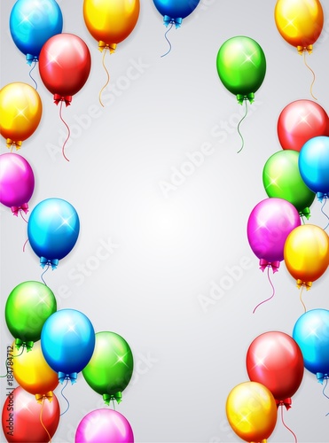 Balloons and confetti for parties birthday