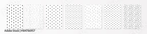 Christmas pattern set. Vector Background for print A4 format. Back holiday silhouette elements isolated on white. Simple minimalist style, scandinavian design for interior, post card, wrapping paper