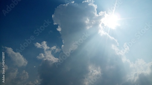 Sun on cloudy sky photo 