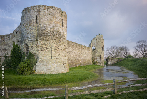 Pevensey Castle Ruins, Sussex, UK photo
