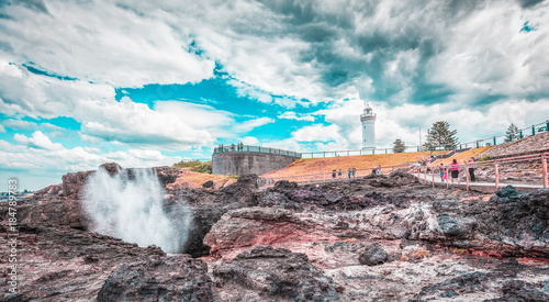 Kiama lighthouse and blowhole, Australia photo