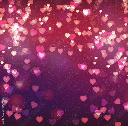 Valentine background with hearts