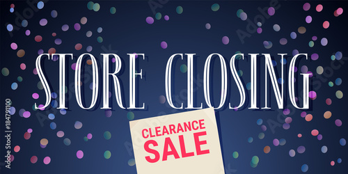 Vector illustration for store closing event