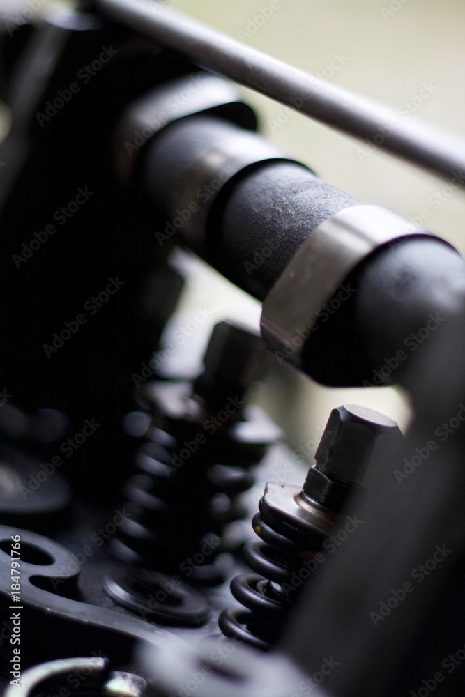 detail shot of a engine detail shot of a engine