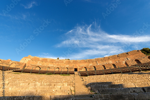 Greek Roman Theater in Taormina - Sicily Italy