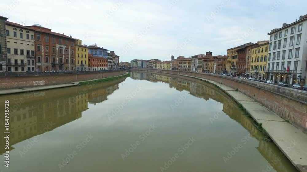River Arno and Italian old architecture, Pisa, Italy. River Arno and Italian old architecture, Pisa, Italy.