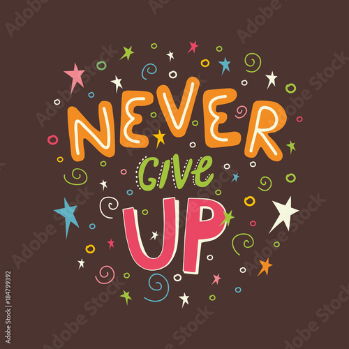 Never give up card