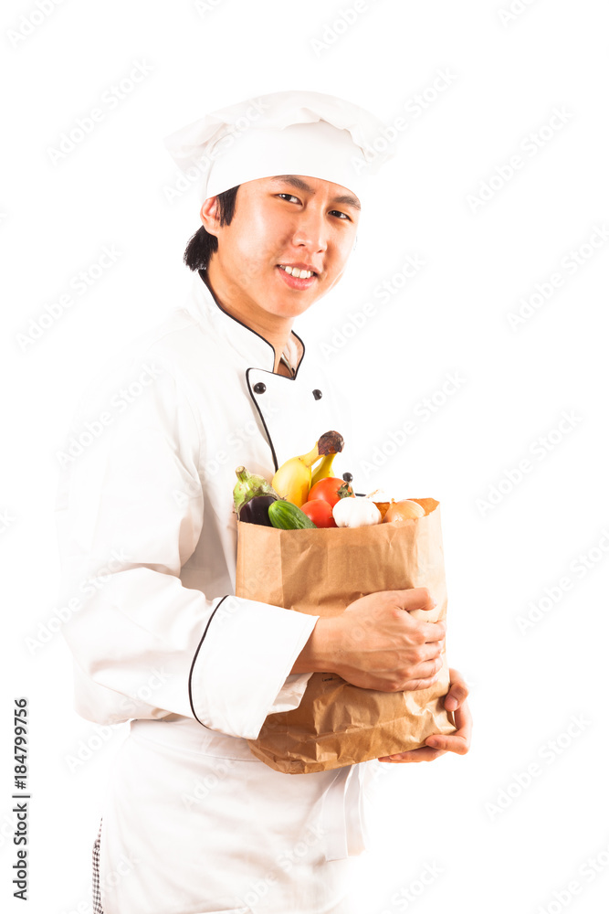 Cook Holding Groceries Cook Holding Groceries