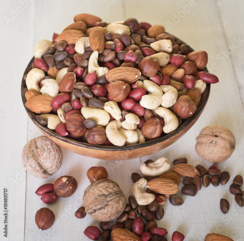 Assorted nuts in bowl