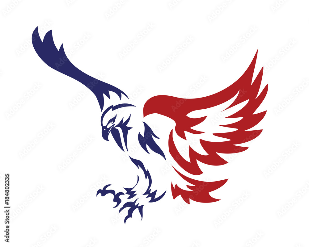 Fototapeta premium Logo sił specjalnych American Patriotic Eagle