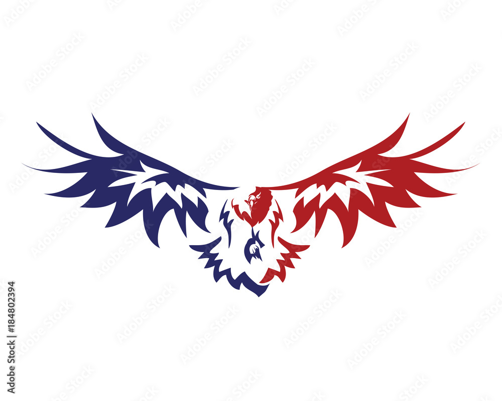 Naklejka premium American Patriotic Eagle Special Force Logo