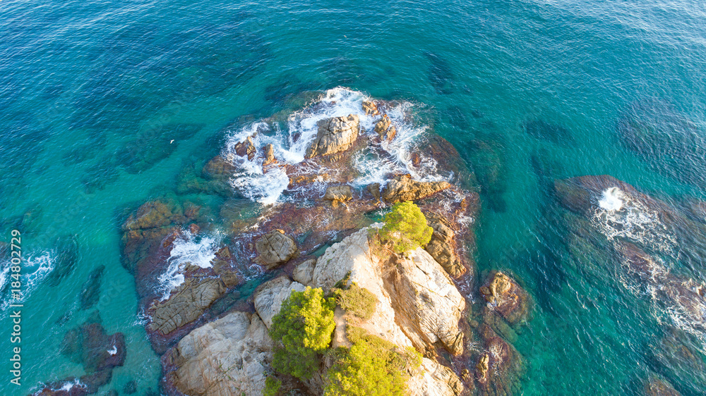 Vue sur la côte méditerranéenne à Lloret de Mar, en Espagne Vue sur la côte méditerranéenne à Lloret de Mar, en Espagne
