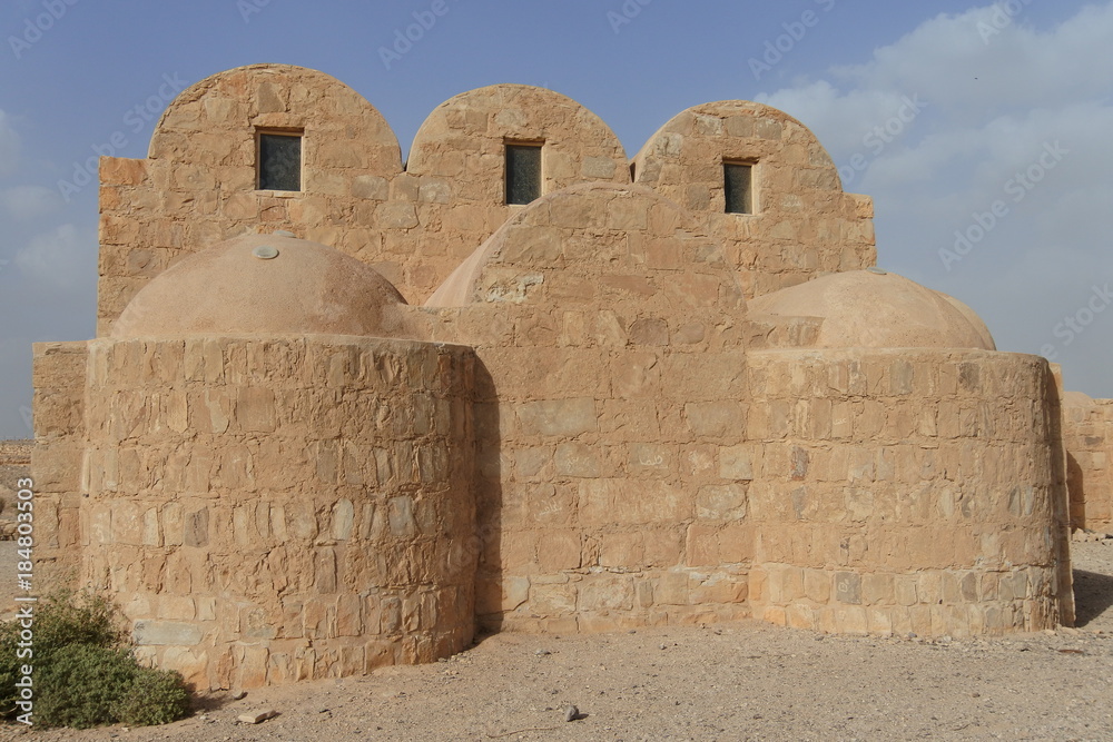 Der kleine Palast von Amra in Jordanien