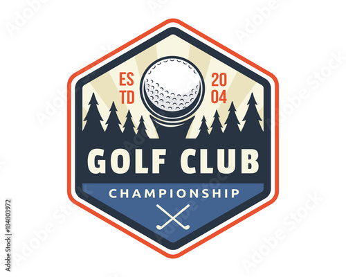 Modern Golf Badge Logo Illustration