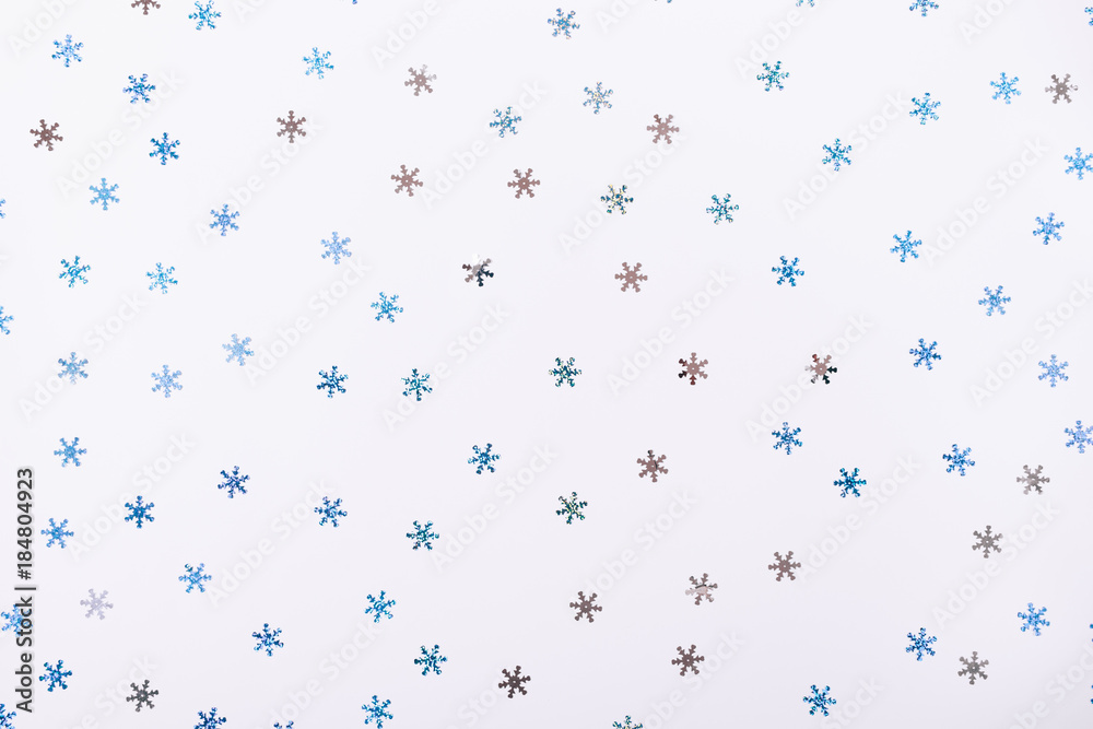 Abstraction of blue decorative snowflakes Abstraction of blue decorative snowflakes