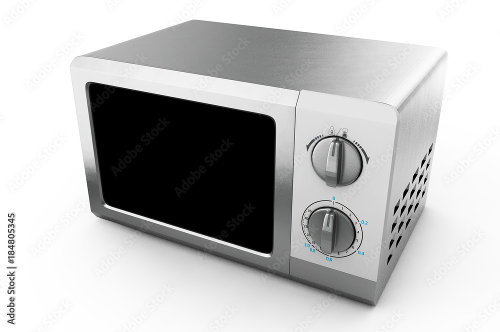 realistic microwave oven on isolated, kitchen object 3d illustration realistic microwave oven on isolated, kitchen object 3d illustration