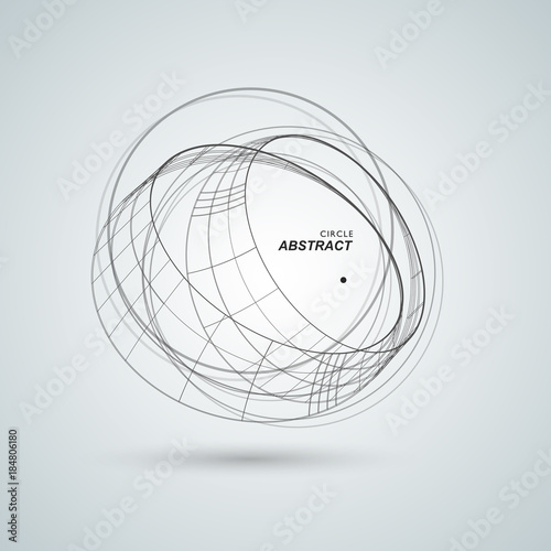 Abstract connect circle design background. Creative abstract shapes