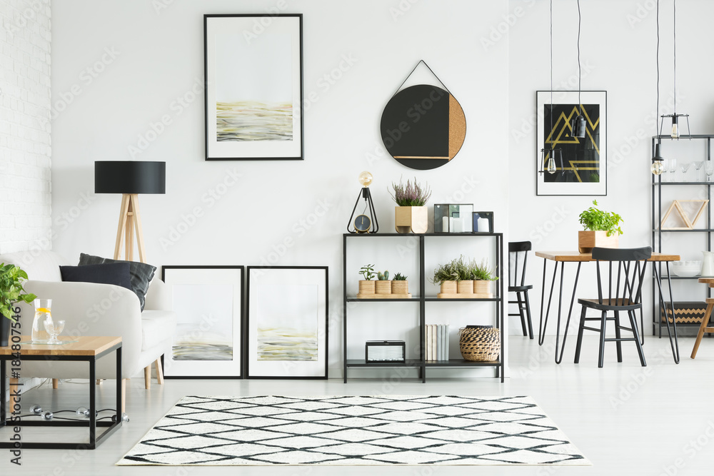 Obraz premium Patterned carpet in living room