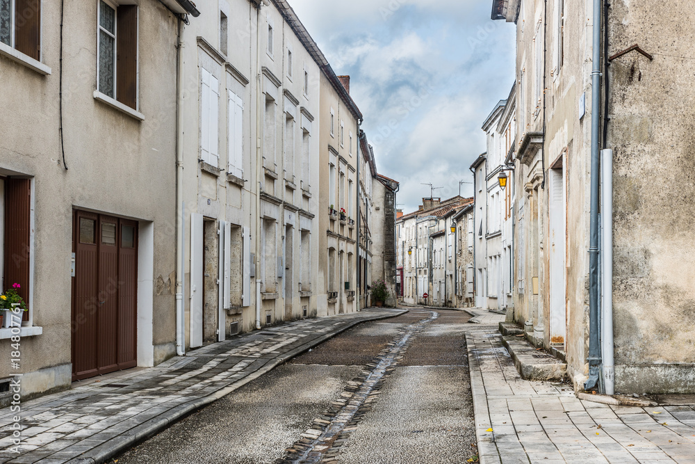 Empty street scene, Montbron, Charente Empty street scene, Montbron, Charente