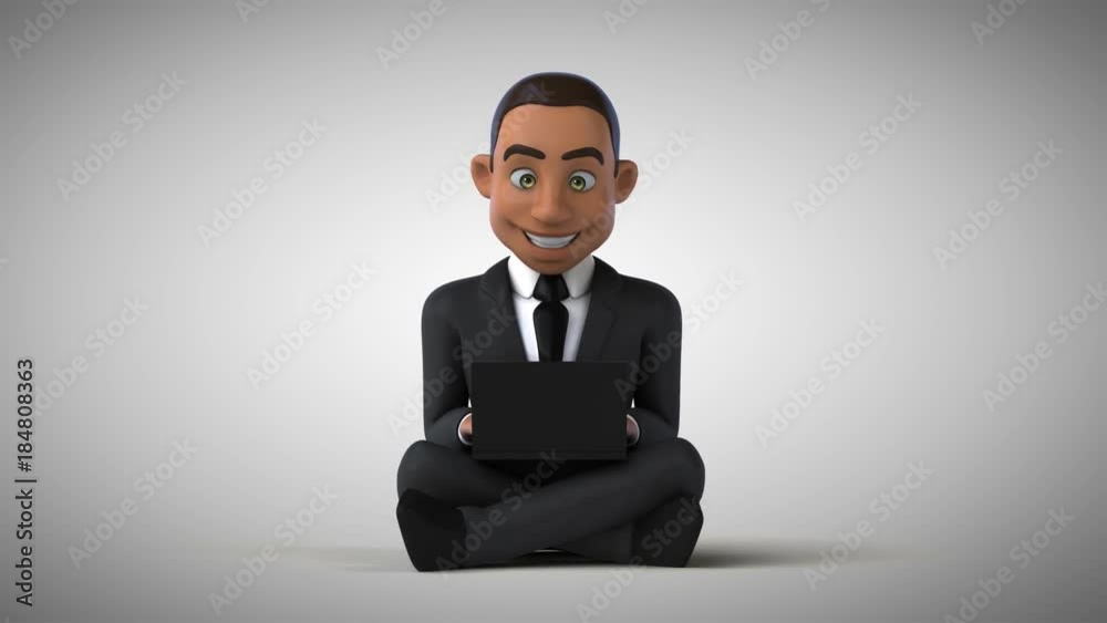 Fun businessman coding - 3D Animation Fun businessman coding - 3D Animation