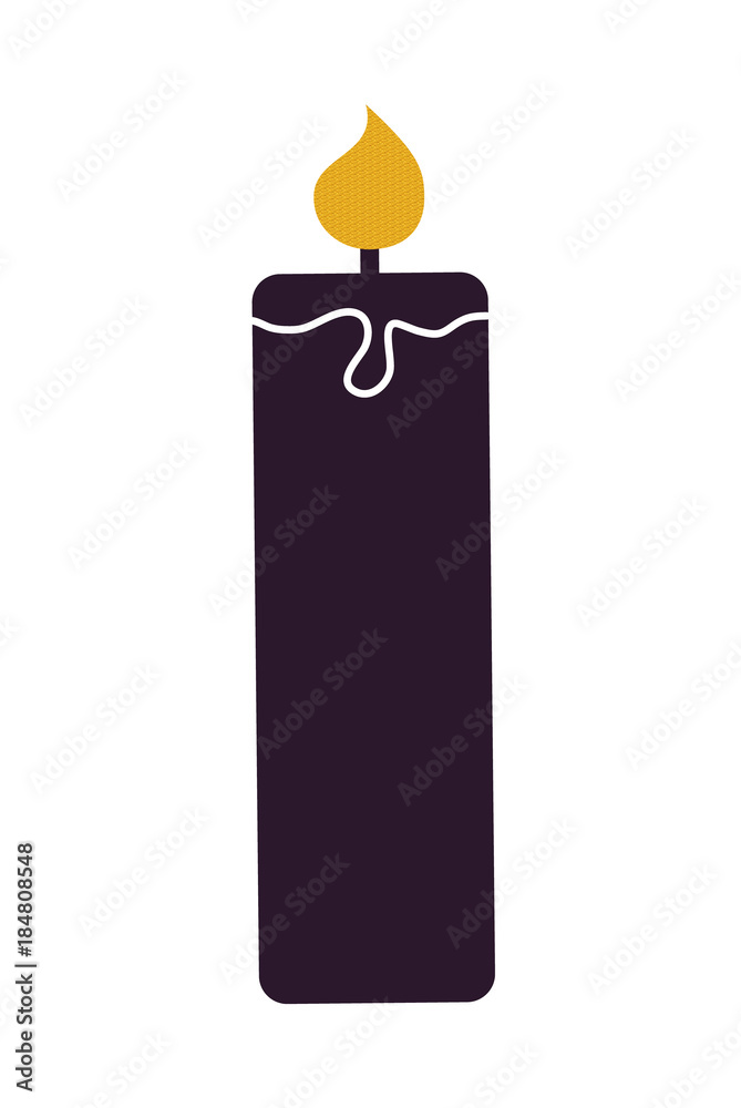 Illuminating Candle Silhouette Vector Illustration Illuminating Candle Silhouette Vector Illustration