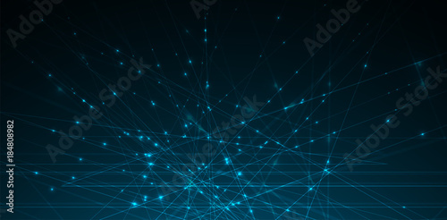 Neural network concept. Connected cells with links. High technology process. Abstract background