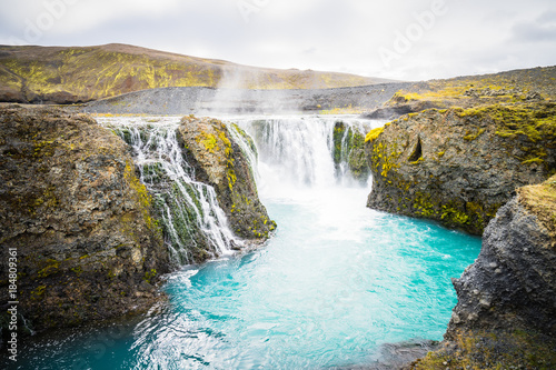 Sigoldufoss Waterfall in Landmannalaugar region - Southern Iceland